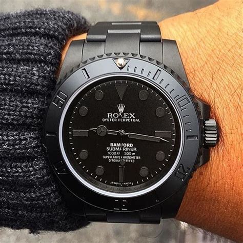 bamford matte black rolex|Rolex submariner bamford.